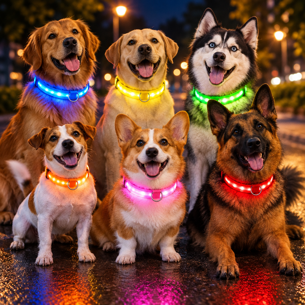 All LED Collar Colors Together