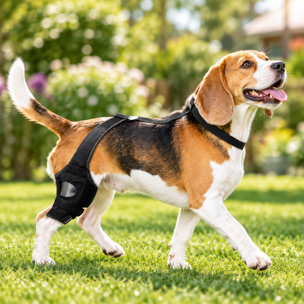 Beagle Confident Walk with Brace