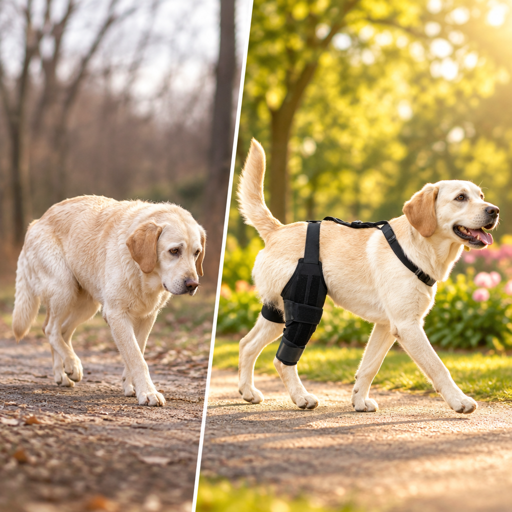 Dog Brace Before and After