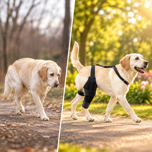Dog Brace Before and After