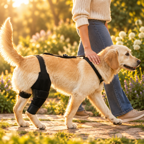 Dog Knee Brace Garden Walk