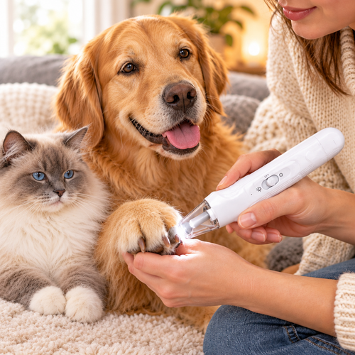 Nail Grinder with Cat and Dog