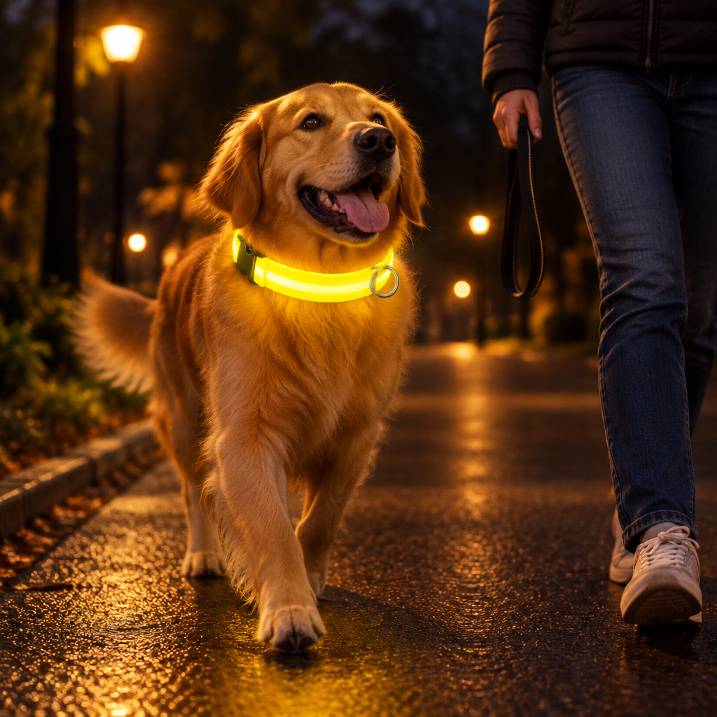 Yellow LED Collar Park Walk